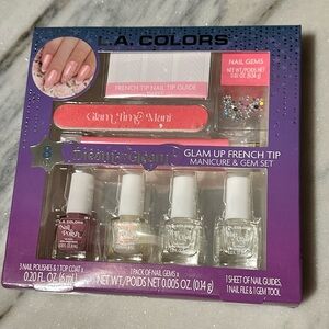 New LA Colors glam up French tip manicure and gem boxed set